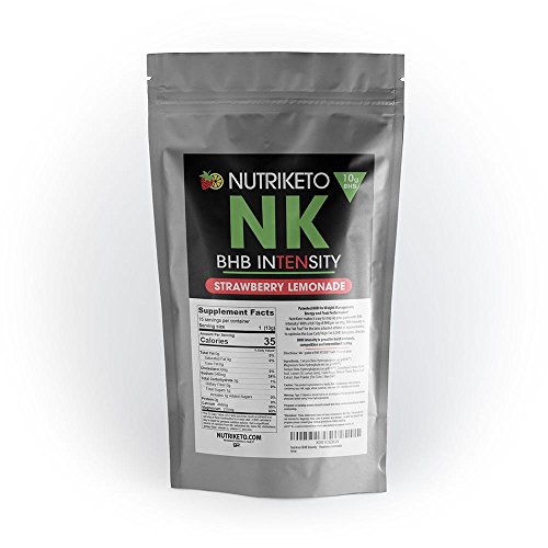 Book Cover NutriKeto BHB Intensity - Strawberry Lemonade - 10g BHB per Serving - Ketogenic Diet - Exogenous Ketones - Caffeine Free