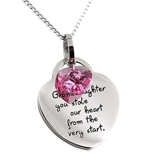 Book Cover 'Grandaughter, You Stole Our Heart from The Very Start' Pendant Necklace