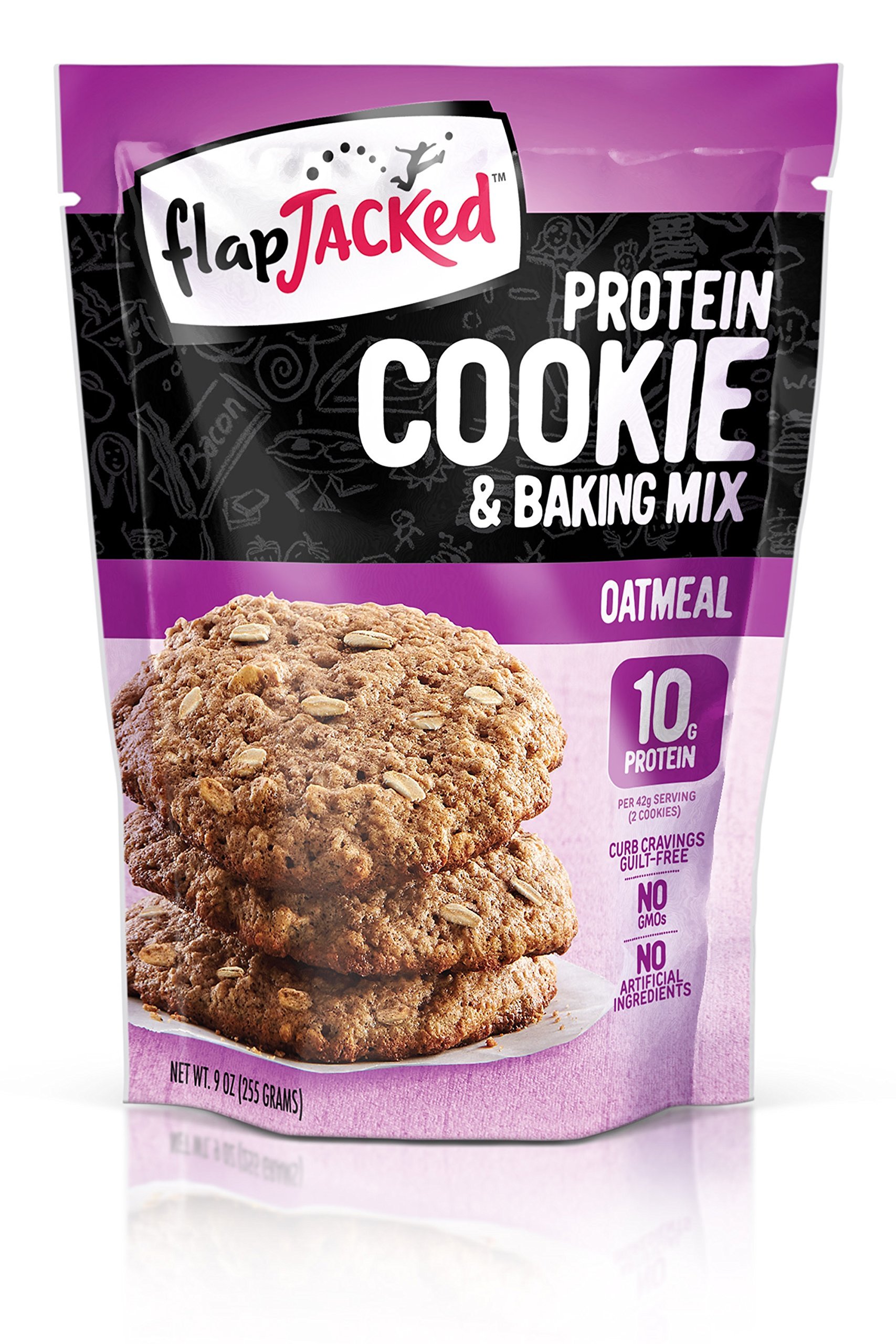 Book Cover FlapJacked Protein Cookie & Baking Mix, Oatmeal, 9 Ounce