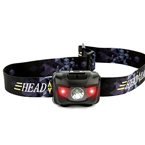 Book Cover Ultra Bright LED Headlamp Flashlight - Waterproof, Impact Resistant, Lightweight & Comfortable, 3 AAA Batteries included.Great For Running Camping Hiking Hunting Working Outdoor Sport and More