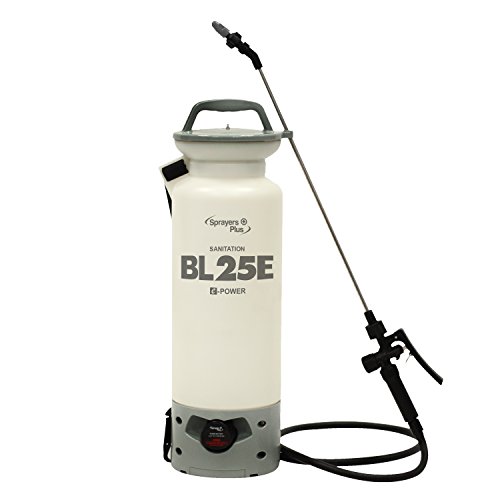 Book Cover Sprayers Plus BL25E Battery Sprayer - 12V Lithium-ion, Sanitation, Bleach & Carpet Cleaning, 2 Gallon