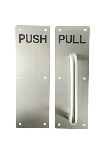 Book Cover VRSS 304 Stainless Steel Commercial Push Pull Door Handle Anti-fingerprint 1003001.2MM (Satin Finish 1 Set)
