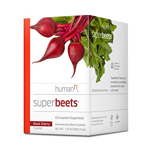 Book Cover humanN SuperBeets Circulation Superfood Concentrated Beet Powder Nitric Oxide Boosting Supplement (Black Cherry Flavor, 0.175-Ounce, 10 Packets)