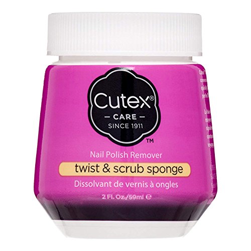 Book Cover Cutex Nail Polish Remover Twist & Scrub Sponge 2 oz (Pack of 2)