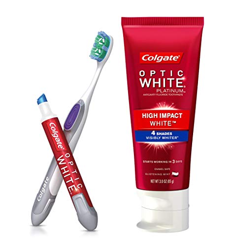 Book Cover Colgate Optic White Toothpaste and Whitening Pen 2-in-1 Teeth Whitening Kit