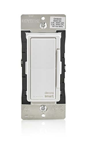 Book Cover Leviton DH6HD-1BZ 600W Decora Smart Dimmer, Works with Apple HomeKit