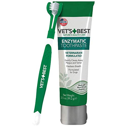Book Cover Vet's Best Dental Gel Toothpaste and Toothbrush Kit for Dogs