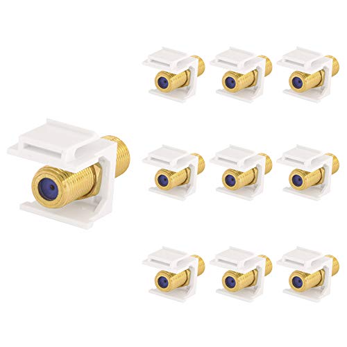 Book Cover VCE (10 Pack) 3 GHz Gold-Plated RG6 Keystone Jack Insert,F Type RG6 Keystone Connectors