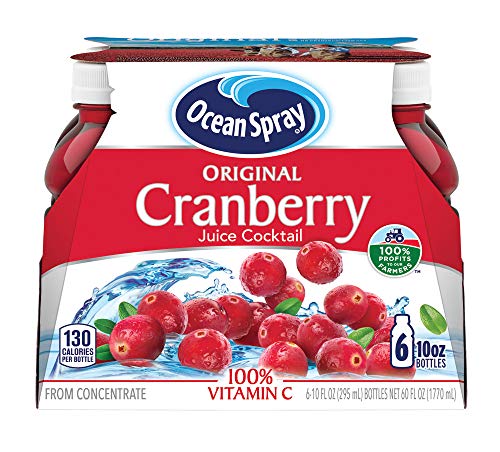 Book Cover Ocean Spray Cranberry Juice Cocktail, 10 Ounce Bottle (Pack of 6)