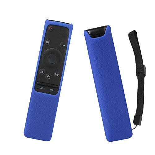 Book Cover SIKAI Silicone Remote Case for Samsung BN59-01259B BN59-01259E BN59-01260A Smart TV Remote Battery Cover Shockproof Remote Skin Holder Anti-Slip Anti-Lost with Remote Loop (Blue)
