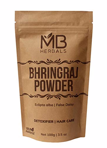 Book Cover MB Herbals Pure Bhringraj Powder 100 Grams | Pure Bhringaraj Eclipta Alba Powder Promotes Healthy Hair Growth