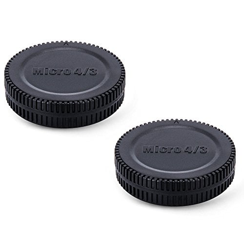 Book Cover 2 Pack JJC Body Cap and Rear Lens Cap Cover Kit for Micro 4/3 DSLR Cameras and Micro 4/3 Mount Lenses