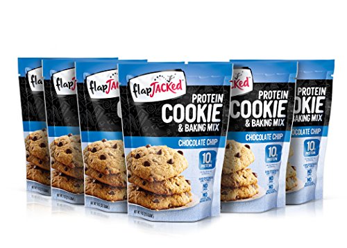 Book Cover FlapJacked Protein Cookie and Baking Mix, Chocolate Chip, 6 Count