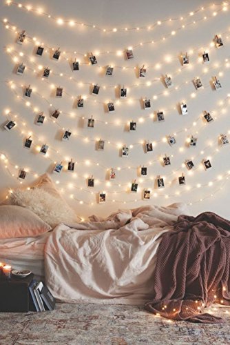 Book Cover LED Photo Clip String Lights Home Decor Indoor/Outdoor, Battery Powered String Lights Lamp for Home/Party/Christmas Decoration Christmas Birthday Wedding Party Festival Decor (Warm White) (30 LED)