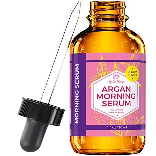 Book Cover Argan Oil Morning Face Serum 100% Natural Collagen Serum - Dark Spot Remover for Face - Antioxidant - Anti Aging Moisturizer for Fine Lines and Wrinkles - Anti Aging Serum by Leven Rose 1 oz