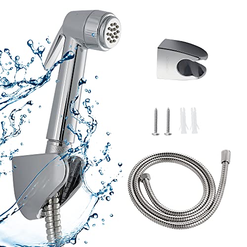Book Cover Handheld Bidet Sprayer for Toilet, Spray Attachment for Feminine Wash, Baby Diaper Cloth and Shower Sprayer for Pets Shower, Easy to Install, Wall Mount (Not Included T-Valve and Hook)