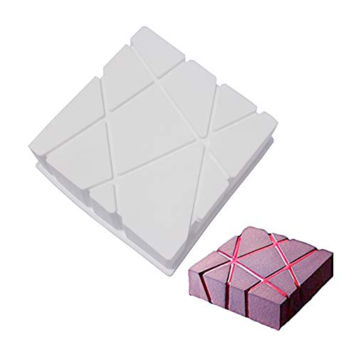 Book Cover New Arrival White Silicone Cube Twill Shaped Mousse Cake Decorating Mold Baking Tools for Chocolate Chiffon Moulds Pastry Art