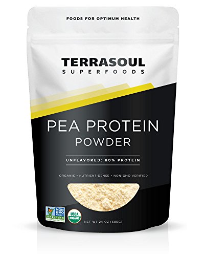 Book Cover Terrasoul Superfoods Organic Pea Protein (Unflavored, Smooth Texture), 1.5 Pounds