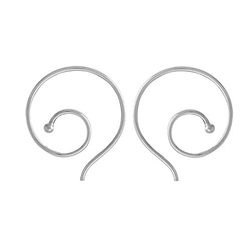 Book Cover Boma Jewelry Sterling Silver Spiral Pull Through Hoop Earrings