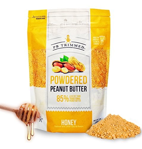 Book Cover PB Trimmed HONEY All Natural & Kosher Premium Powdered Peanut Butter from Real Roasted Pressed Peanuts, Good Source of Protein - 1 LB Pouch. (Honey, 1 LB)