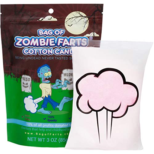 Book Cover Bag Of Zombie Farts Cotton Candy Funny Novelty Gift for Unique Birthday Gag Gift for Friends, Mom, Dad, Girl, Boy Grandson Funny Christmas Stocking Stuffer, 3 ounces / 1 pack
