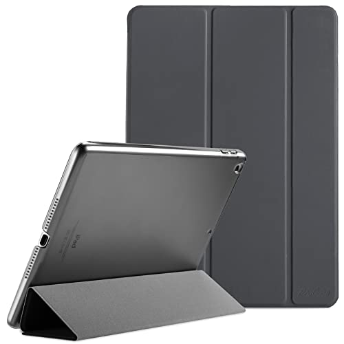 Book Cover ProCase iPad 9.7 Case (Old Model) 2018 iPad 6th Generation / 2017 iPad 5th Generation Case - Ultra Slim Lightweight Stand Case with Translucent Frosted Back Smart Cover for iPad 9.7 Inch â€“Grey