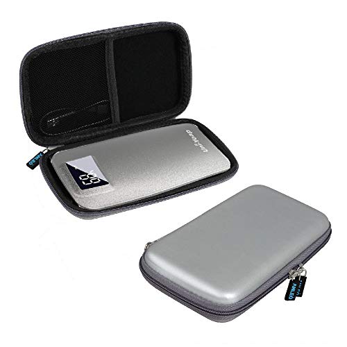 Book Cover Anleo Hard EVA Travel Case for POWERADD Pilot 4GS 12000mAh / Uni-Yeap 11000mAh External Battery Charger Power Bank Color: Silver
