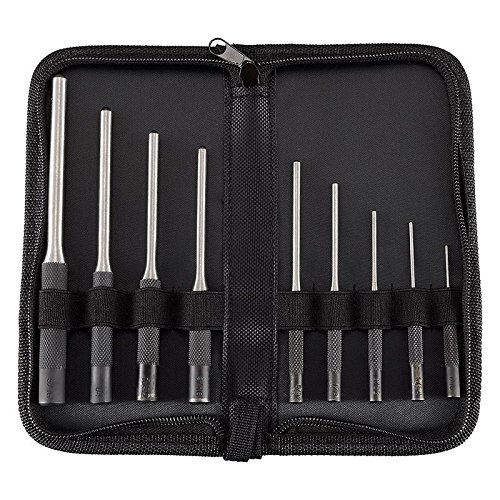 Book Cover BOOSTEADY Best Gunsmith Grip Roll Pin Punch Tool Set in Zippered Organizer Carry Case (9 Pieces)