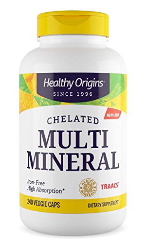 Book Cover Healthy Origins Chelated Multi Mineral (featuring Albion Minerals), 240 Veggie Caps