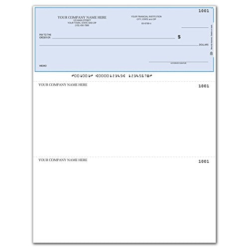 Book Cover CheckSimple Laser Business Checks, Compatible with QuickBooks/Quicken - Top Format, Lined (250 Qty) - Custom