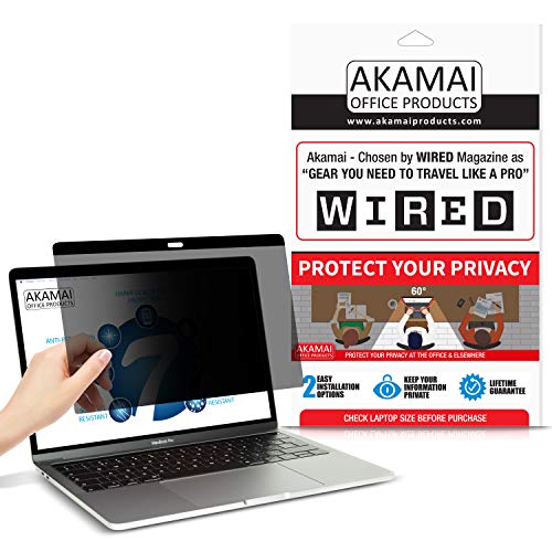 Book Cover Akamai Office Products 13.3 Inch 2016 to Current MacBook Pro Magnetic Privacy Screen (16:10) - Display Security - Also Fits 2018 MacBook Air (Latest 13 inch MacBook Pro & 2018 MacBook Air)
