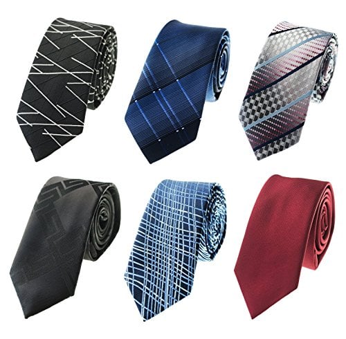 Book Cover Tiger Mama 6pcs Business Skinny Necktie Tie Mixed Lot