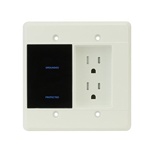 Book Cover Element-Hz Power Series In-Wall Surge Protector w/Recessed Dual Outlet, 1080 Joules