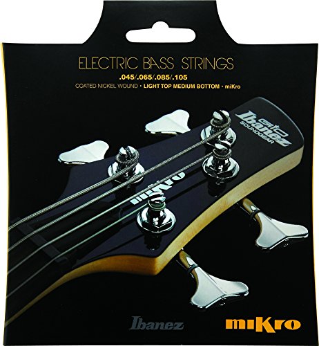 Book Cover Ibanez IEBS 4 Coated Nickel Wound Mikro Bass Guitar Strings (IEBS4CMK)