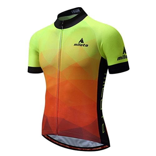 Book Cover Uriah Men's Cycling Jersey Short Sleeve Reflective Fluorescence Yellow Size L(CN)