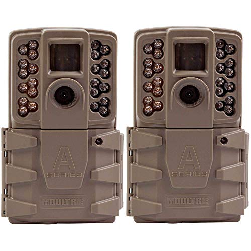 Book Cover Moultrie A-30 12MP 60' HD Video Low Glow Infrared Game Trail Camera (2 Pack)