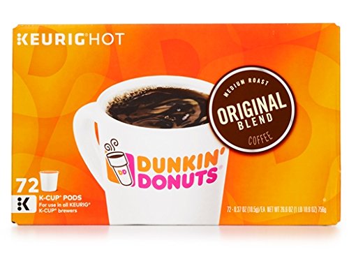 Book Cover Dunkin Donuts Keurig Single-Serve K-Cup Pods - Medium Roast Single Serve 72 Count (72 K-Cups)