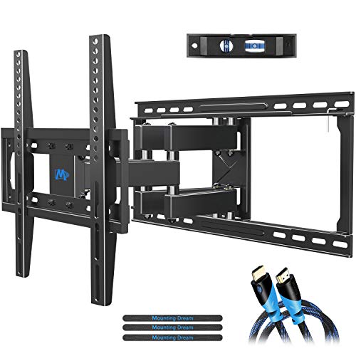 Book Cover Mounting Dream TV Mount Full Motion TV Wall Mounts for 26-55 inch, Some up to 65 inch LED, LCD Flat Screen TV, Wall Mount Bracket up to VESA 400 x 400mm 99 lbs. Fits 16â€, 18â€, 24â€ Wood Studs MD2380-24