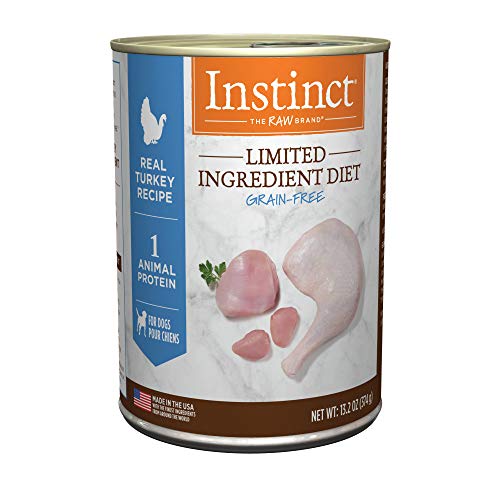 Book Cover Instinct Limited Ingredient Diet Grain Free Real Turkey Recipe Natural Wet Canned Dog Food, 13.2 oz. Cans (Count of 6) Pack of 1