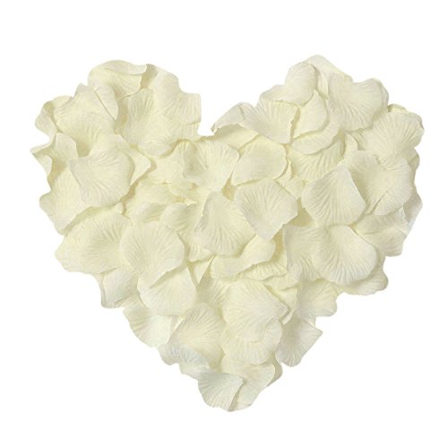 Book Cover Neo LOONS 1000 Pcs Artificial Silk Rose Petals Decoration Wedding Party Color Ivory