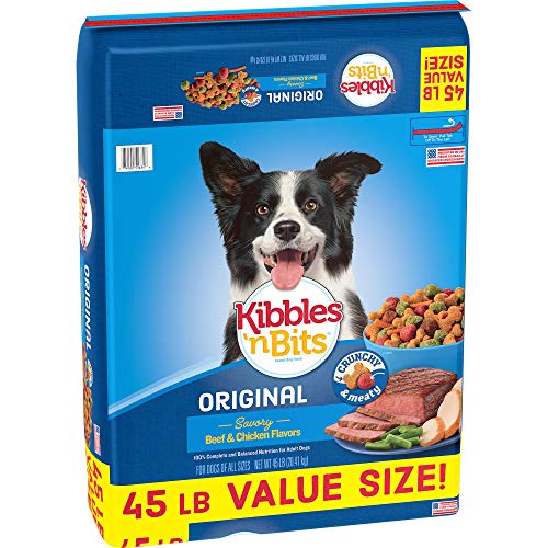 Book Cover Kibbles 'N Bits 45 Lb Original Savory Beef & Chicken Flavors Dry Dog Food, Large