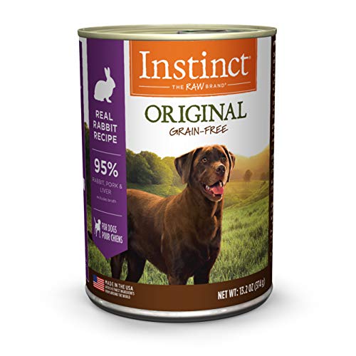 Book Cover Instinct Original Grain Free Real Rabbit Recipe Natural Wet Canned Dog Food, 13.2 oz. Cans (Case of 6)