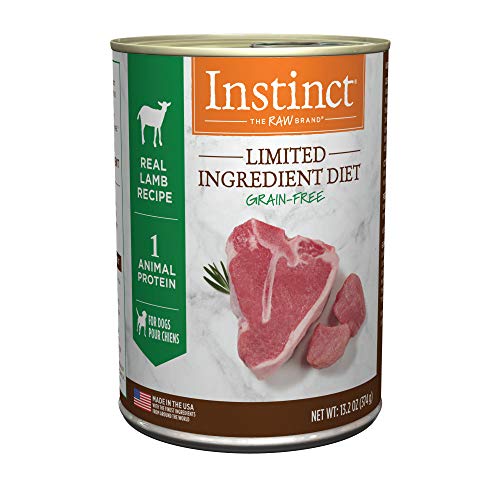 Book Cover Instinct Limited Ingredient Diet Grain Free Real Lamb Recipe Natural Wet Canned Dog Food, 13.2 oz. Cans (Case of 6)