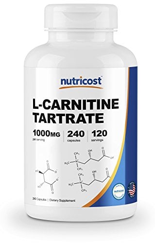Book Cover Nutricost L-Carnitine Tartrate 500mg, 240 Capsules - 1000mg per Serving