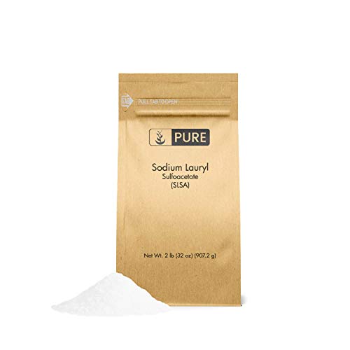 Book Cover Pure Sodium Lauryl Sulfoacetate (SLSA) (2 lb.), Eco-Friendly Packaging, Ideal Bath Bomb Additive, Gentle on Skin, Surfactant & Latherer