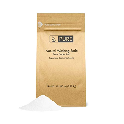 Book Cover Natural Washing Soda (5 lb.) by Pure Organic Ingredients, Also Called Soda Ash or Sodium Carbonate, Eco-Friendly Packaging, Multi-Purpose Cleaner, Water Softener, Stain-Remover