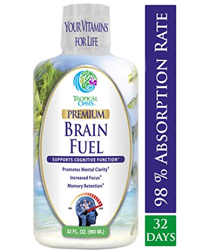 Book Cover Brain Fuel - Liquid Brain Nootropic Supplement for Increased Mental Clarity, Focus, Concentration, Memory Retention- Fast Acting Liquid Formula - 32oz, 32 Serv