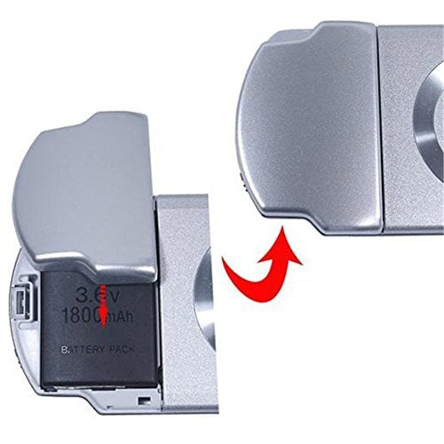 Book Cover Battery Back Door Cover Case for PSP 2000 2001 3000 3001 Playstation Portable Repair Parts Replacement Silver