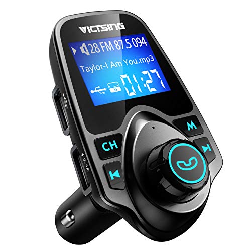Book Cover VicTsing Bluetooth FM Transmitter for Car, Wireless Bluetooth Car Adapter with Hand-Free Calling and 1.44
