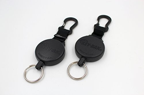 Book Cover Key-BAK Heavy Duty SECURIT Retractable Reel with Polycarbonate Case, Aluminum Carabiner and Split Ring (2 Pack) (Super Duty (36